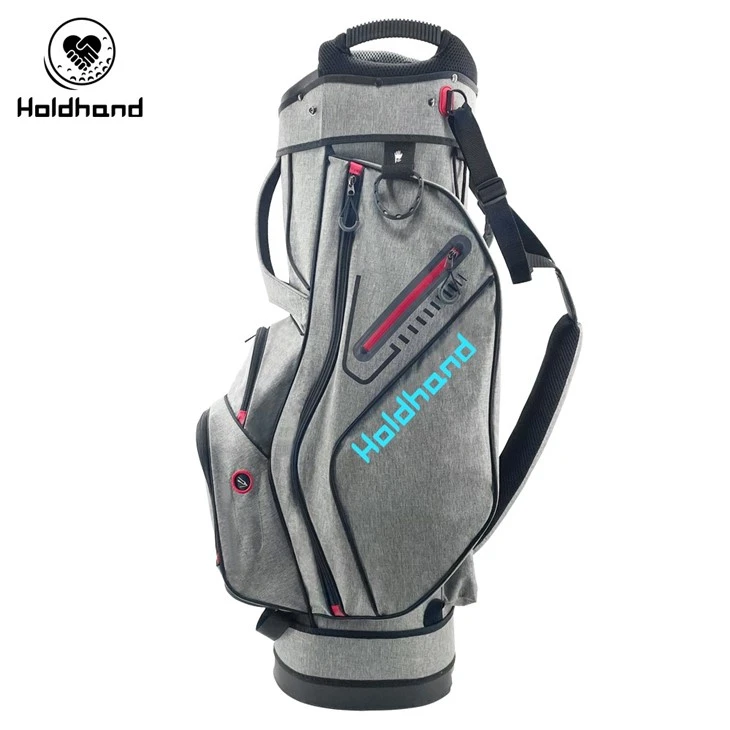 Versatile Golf Transport Pack Including 15 Segmented Club Slots, Solitary Putter Chamber, Seven Hexagonal Utility Pockets, Drink Chilling Enclave, Muscle-relaxing Strap, And Rainproof Covering.