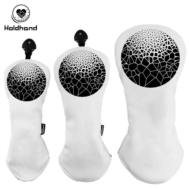 OEM Fashion Design Driver Træ Custom Logo Head Cover PU Læder Custom Logo