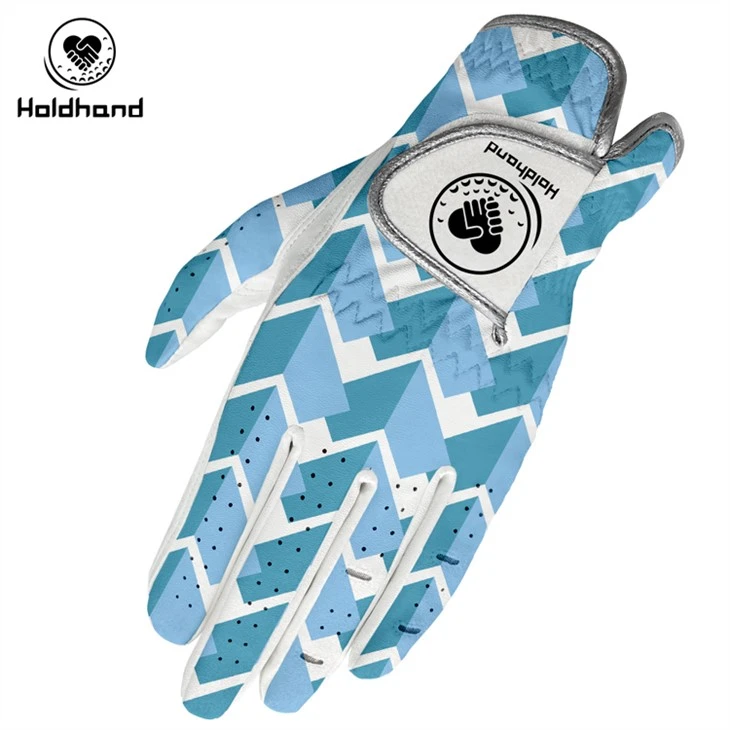 OEM-mønster ægte læder Custom Design/mønster Logostempler Åndbare bløde golfhandsker