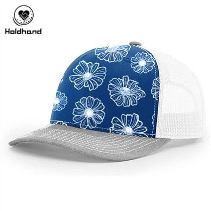 Blue Tie-dye Daisy Print Hat Golf Hat Truck Hat