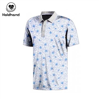 HØJ KVALITET Golfpoloskjorter til mænd Custom Flowers Style Design lavet i Kina
