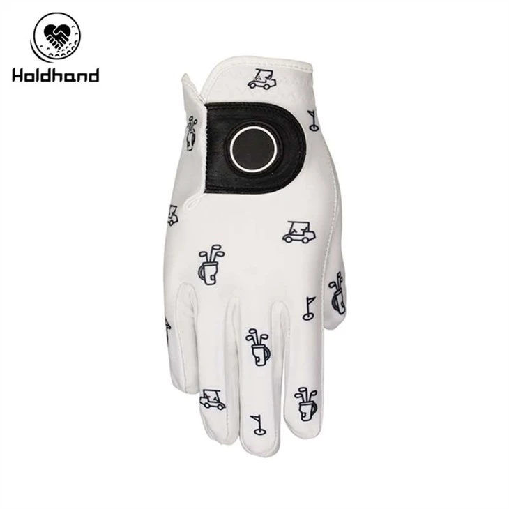 Softness And Breathable Holes Cabretta Leather Breathable Durable Material Mesh Golf Glove Left Hand For Men
